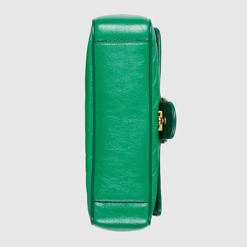 Gucci GG Marmont Small Matelasse Shoulder Bag 443497 Green